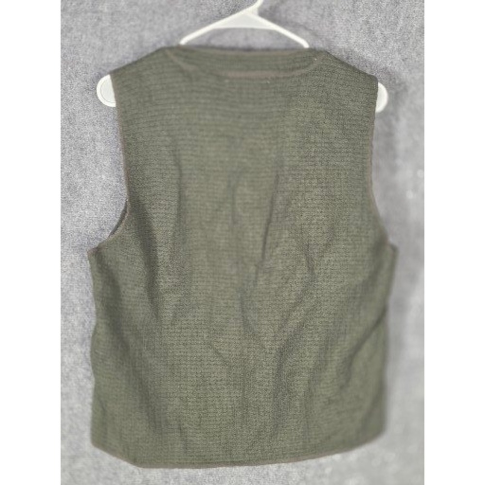 VTG Arlando Women's Green Button Front Knit Vest With Pocket Large Steampunk - Picture 9 of 10
